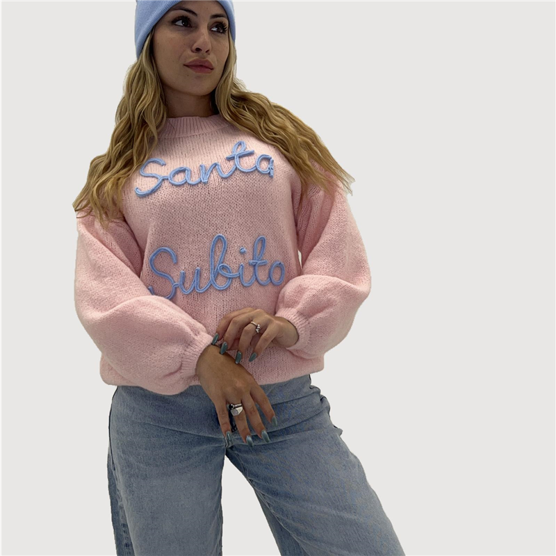 maglioncino con scritta santa subito